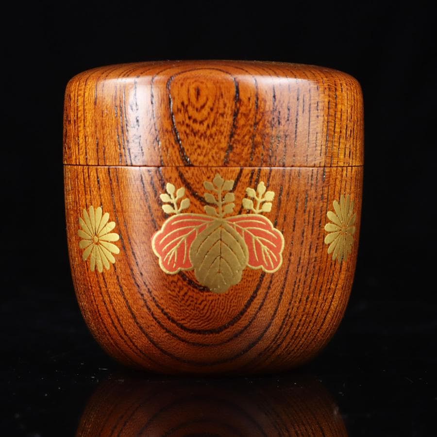 Y3104-1 鎌倉彫茶箱 茶碗 棗 茶杓 茶器4点セット　BBB