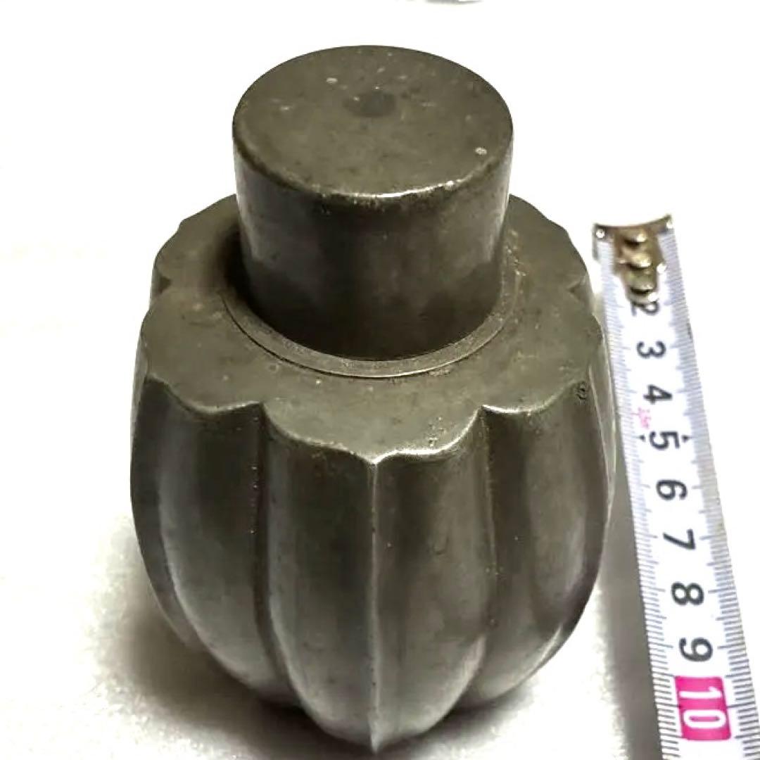 古錫 茶葉罐 乾茂自造 「錫製光面無紋茶心壺」 茶筒 茶入 茶純錫 金工 茶器
