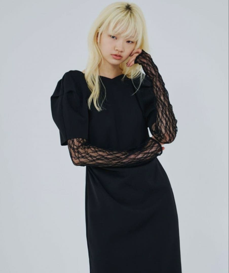 スーツ・フォーマル・ドレス ANDRESD / lace arm drape dress
