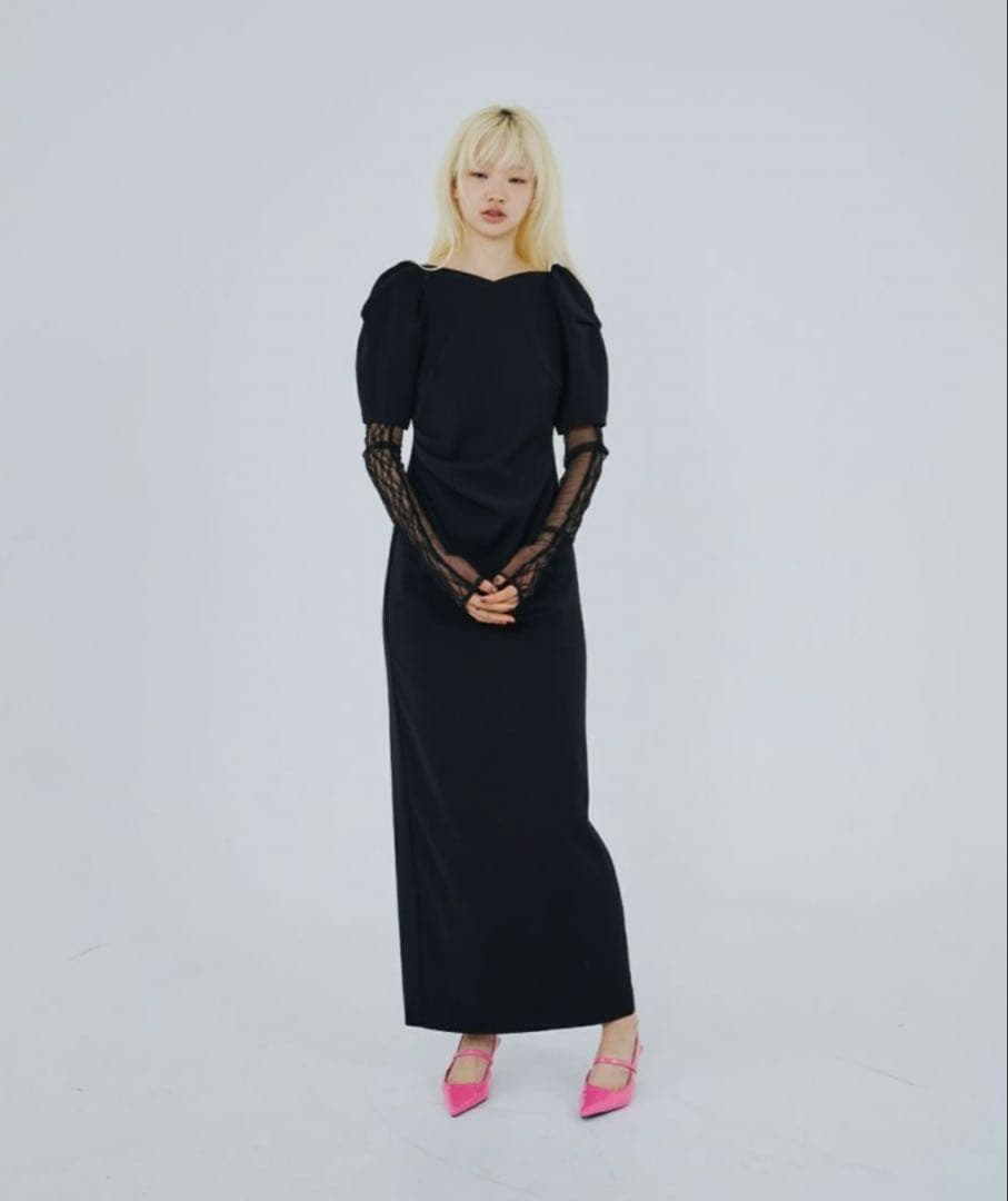 スーツ・フォーマル・ドレス ANDRESD / lace arm drape dress