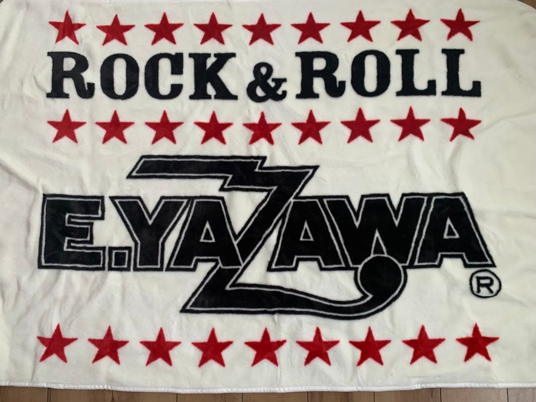 激レア E.YAZAWA ロックンロール フリースブランケット140x100cm
