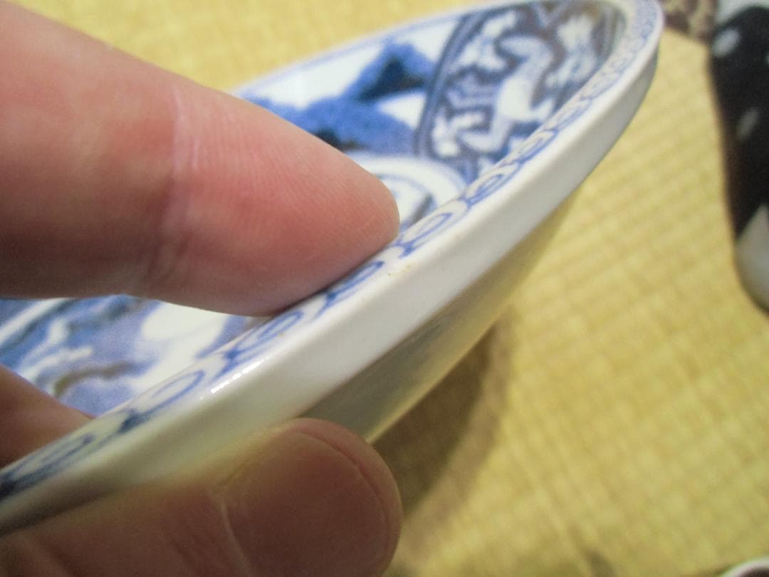 古伊万里　阿呆っぽい鳥　と　龍　大皿