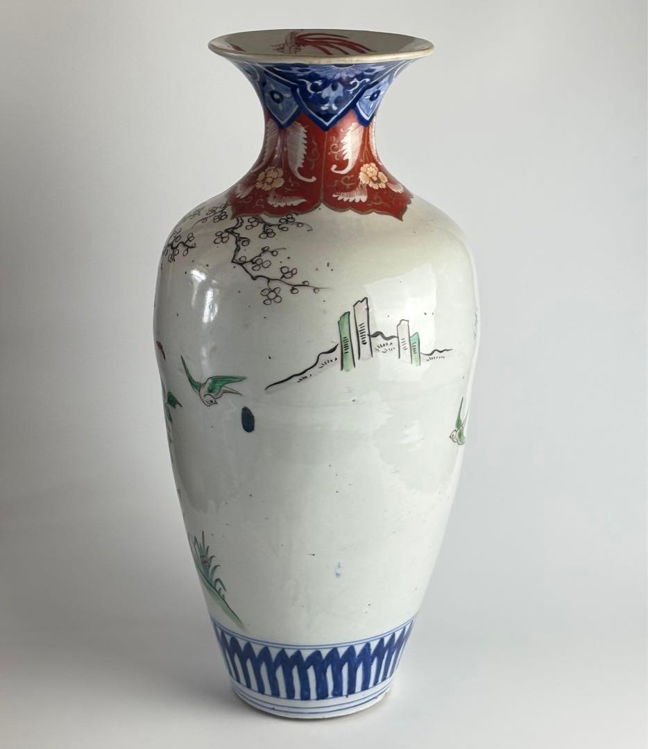 伊万里 色絵 金彩 染付 高さ約56cm 花瓶 花生 飾壷 飾瓶