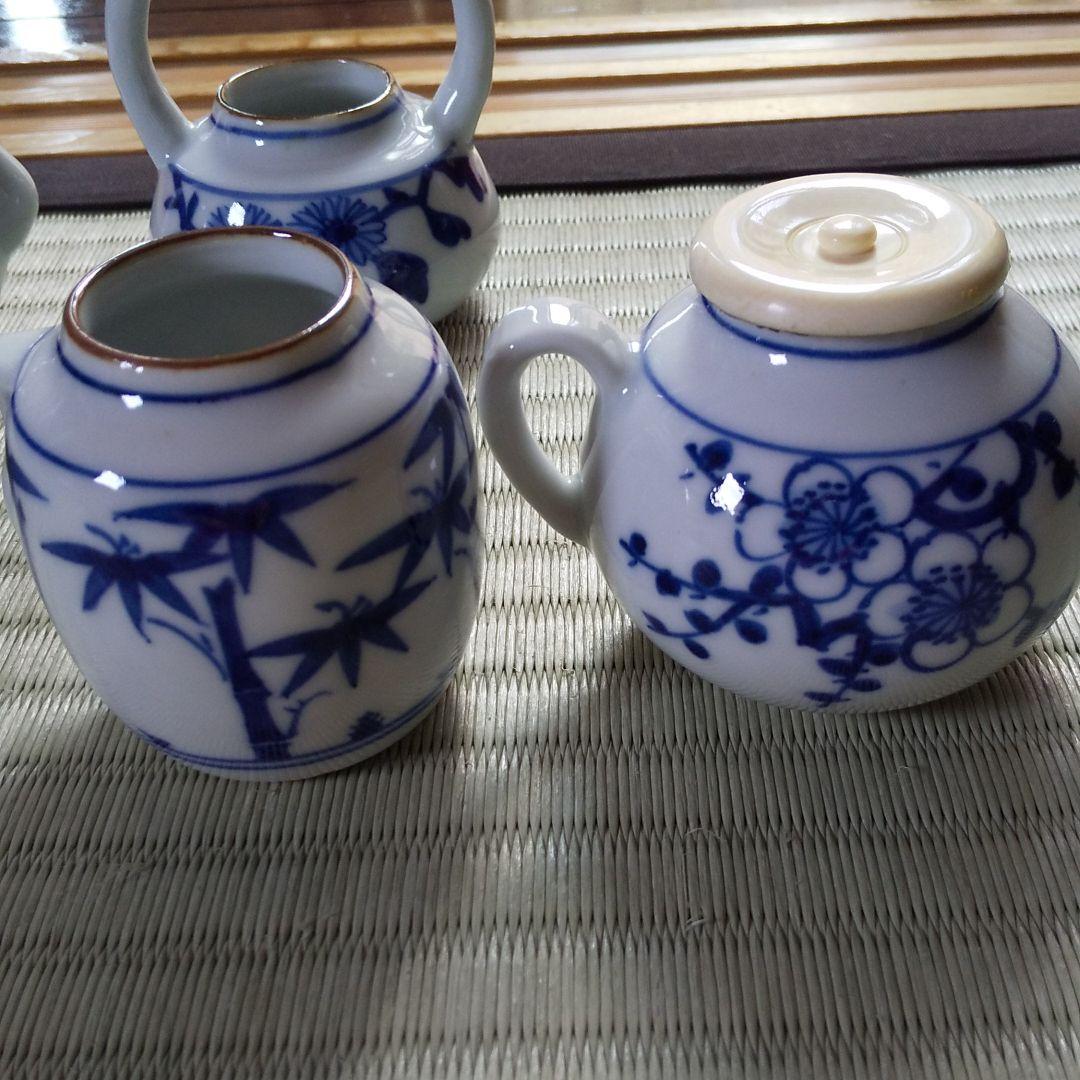 四摘茶入  染付