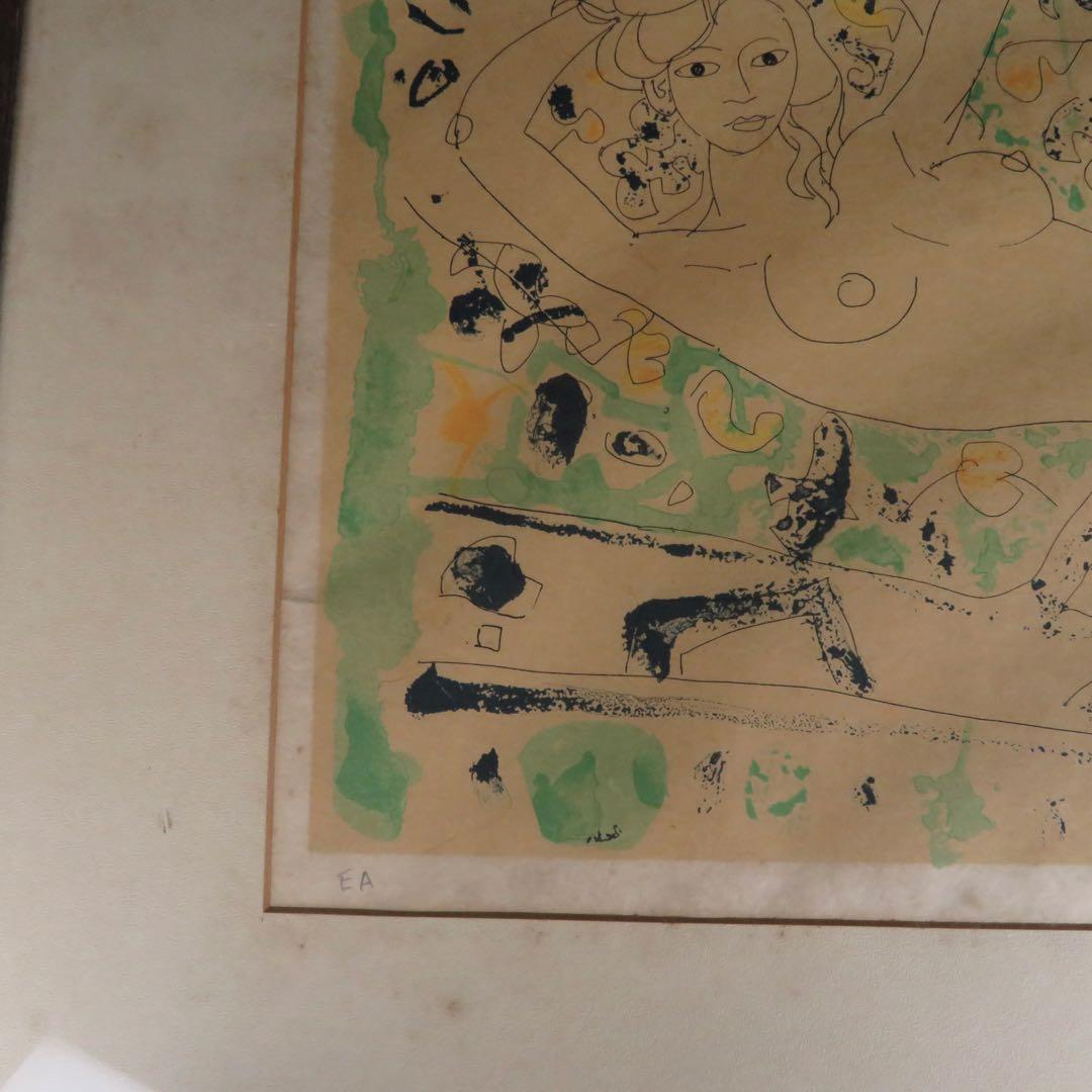 ポール アイズピリ『裸婦』リトグラフ EA 石版画 ※シミあり 美術品