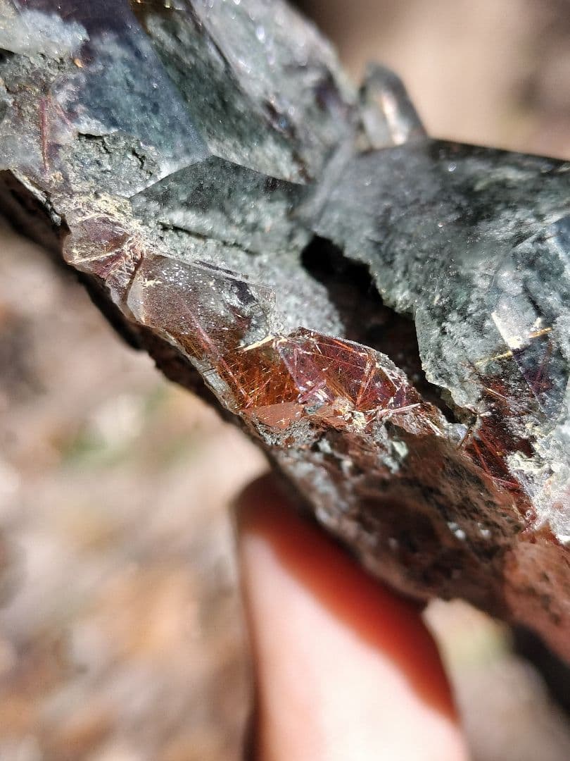 【激渋ルチル】マニハール産ルチルクォーツ原石