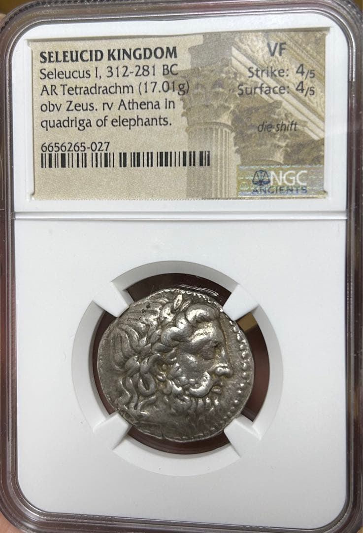 値下げ　セレウコス朝　セレウコス1世　テトラドラクマ銀貨　NGC鑑定済