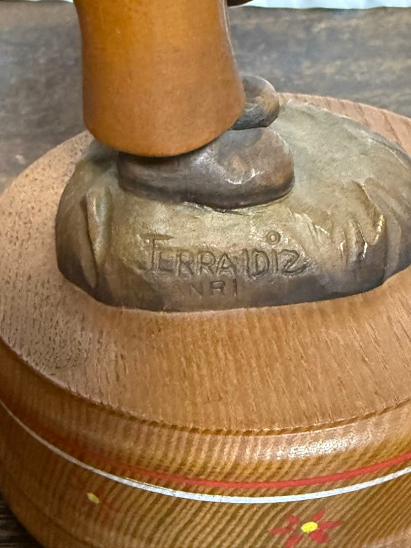 ANRI 木彫り ペア　オルゴール Reuge社製ムーブメント付 イタリア製