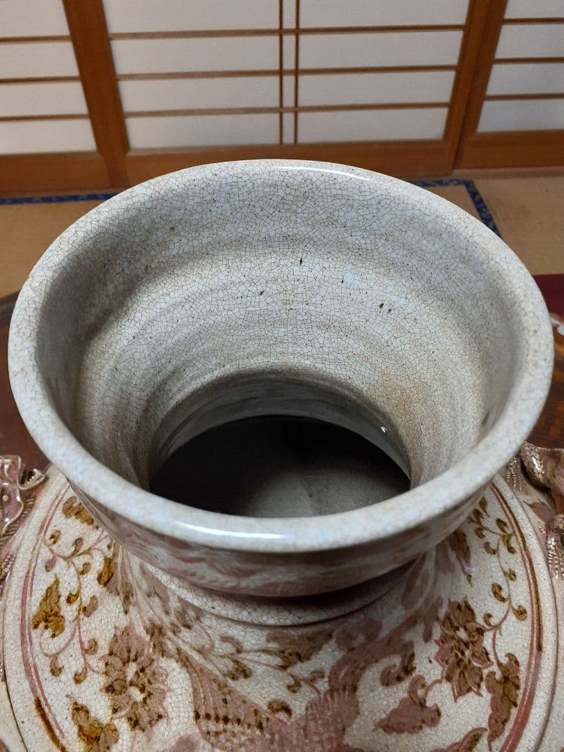 中国元～明時代洪武期釉裏紅大花瓶