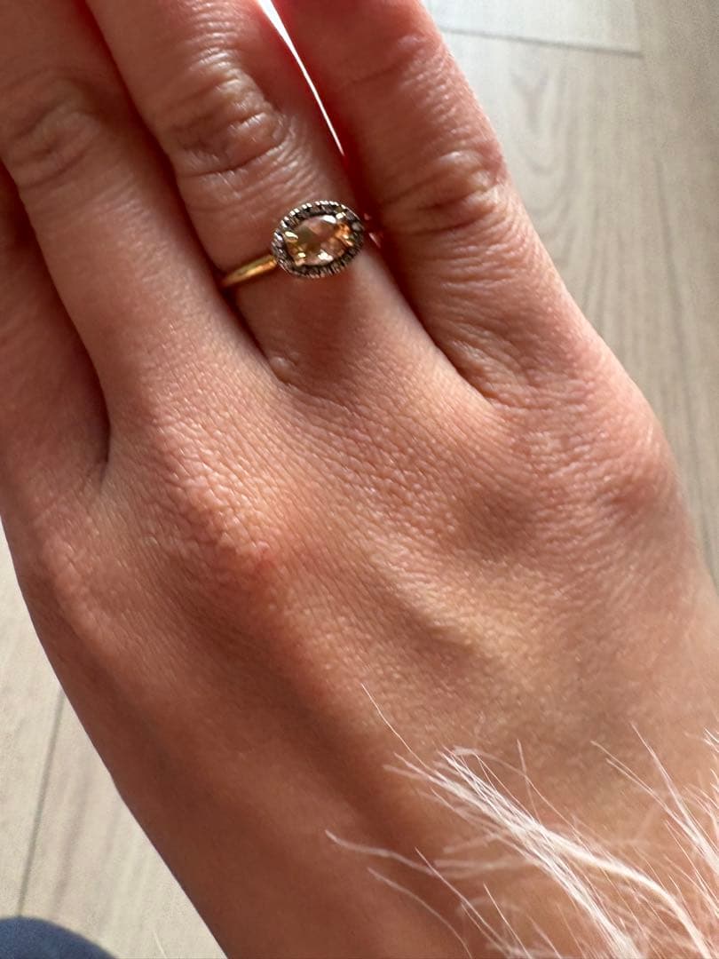 artidaoudインペリアルトパーズパヴェダイヤモンドリング　7号