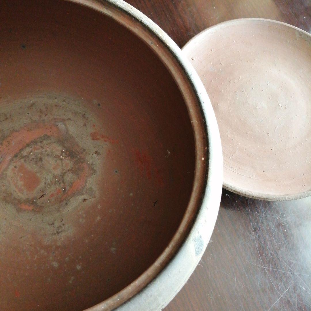 備前焼　柴岡香山　備前水指　26cm