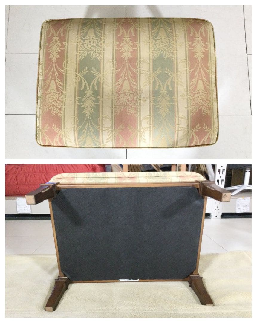 maruni ストライプ柄オットマン1脚