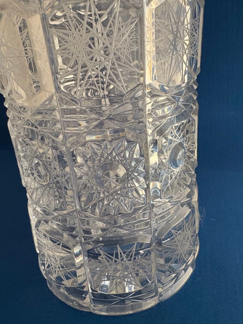 ボヘミア製 鉛クリスタル フラワーベース