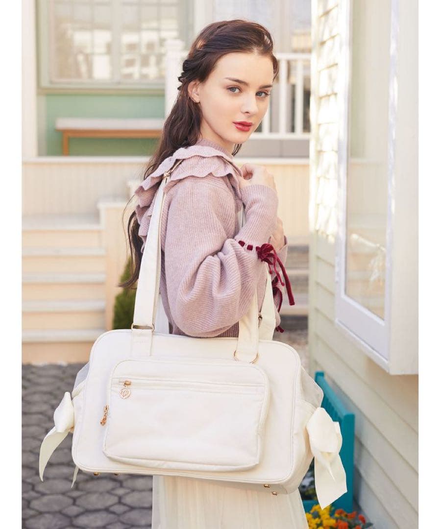 メゾンドフルール　サイドリボンキャリーバッグ　ペット用バッグ