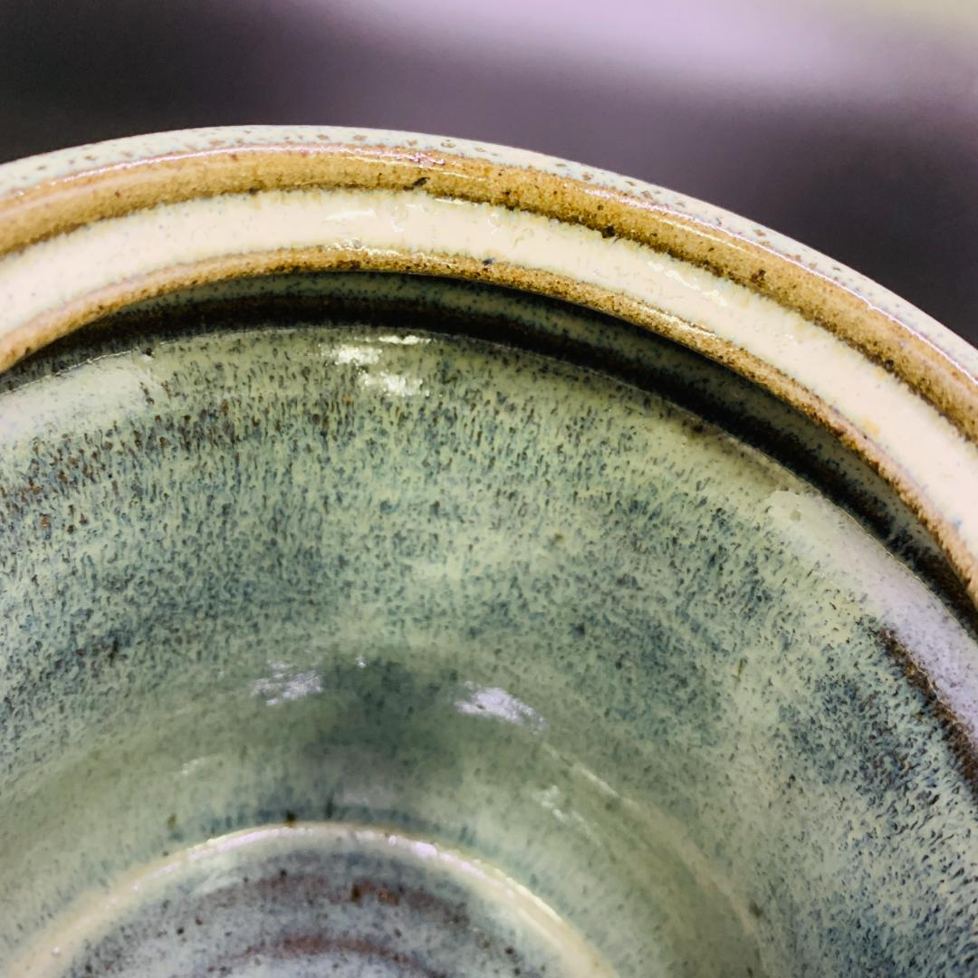 【美品】唐津焼人気作家 【武村利左エ門】作　斑唐津 共蓋 水指 共箱付 茶道具