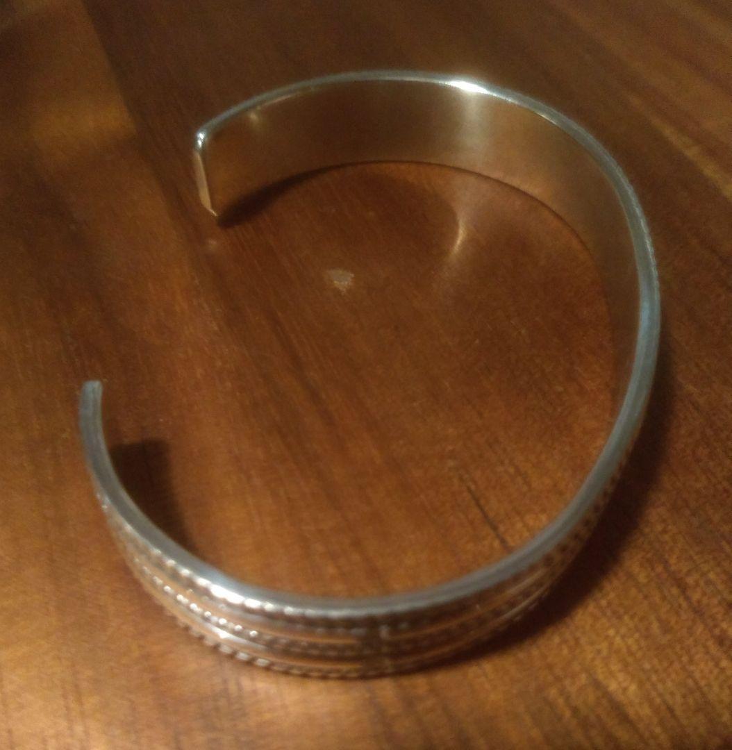 NAVAJO Bruce Morgan スタンプワークバングル STERLING