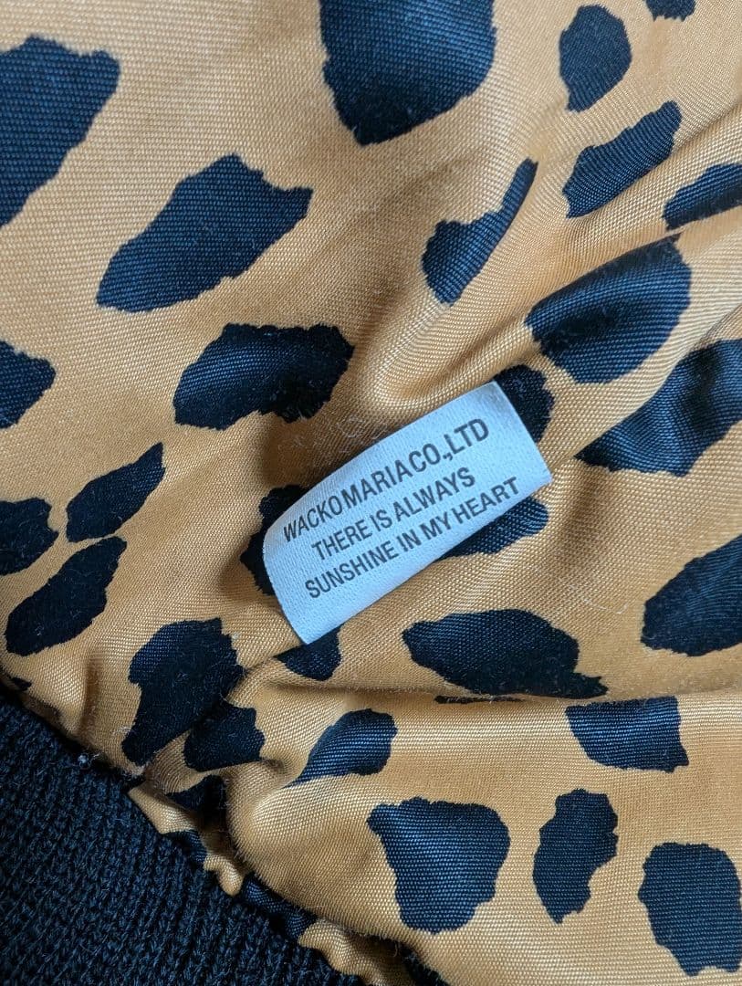 （り）WACKO MARIA Leather Varsity Jacket