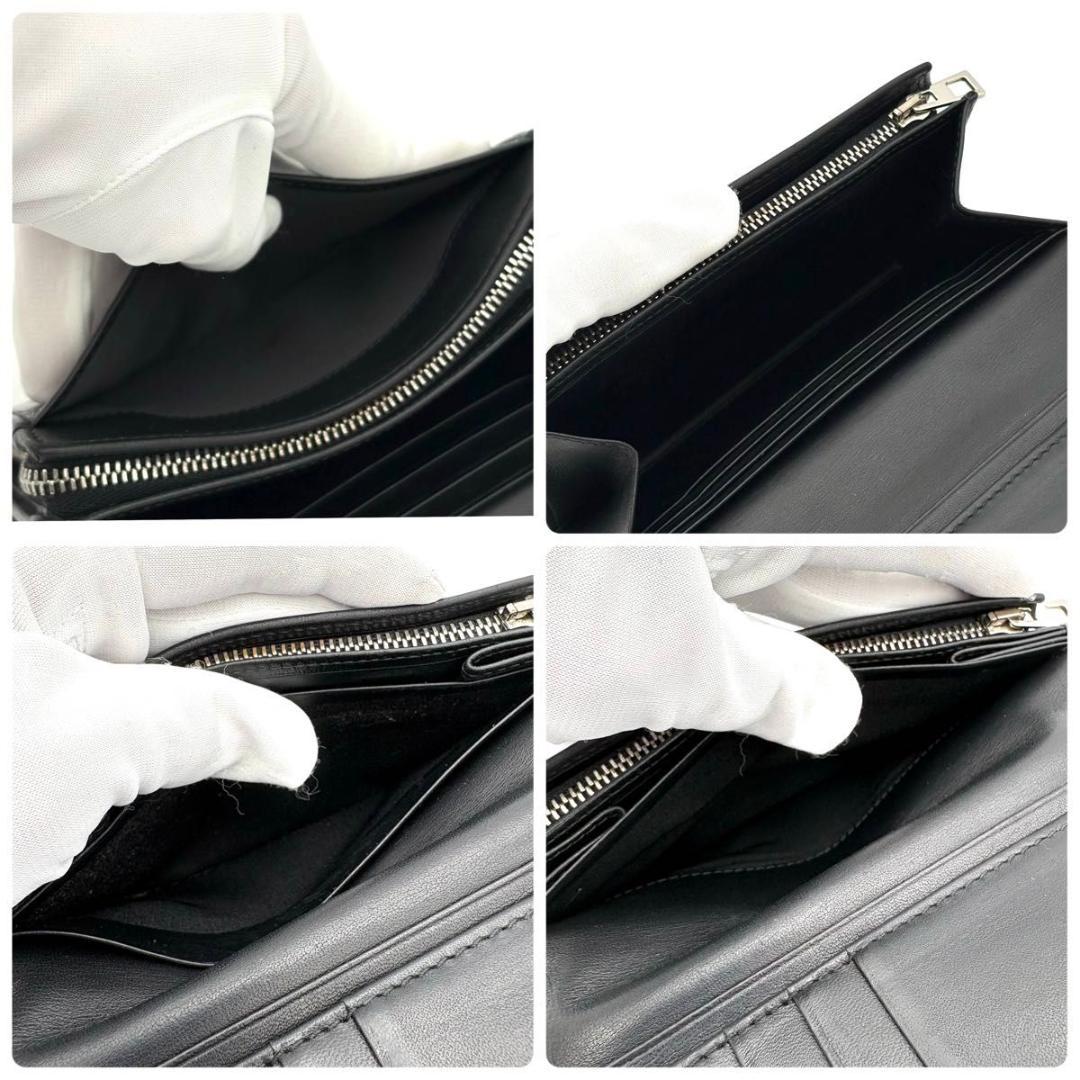 ロエベ 折財布 アナグラム ミディアム ウォレット 黒 ブラック 2322