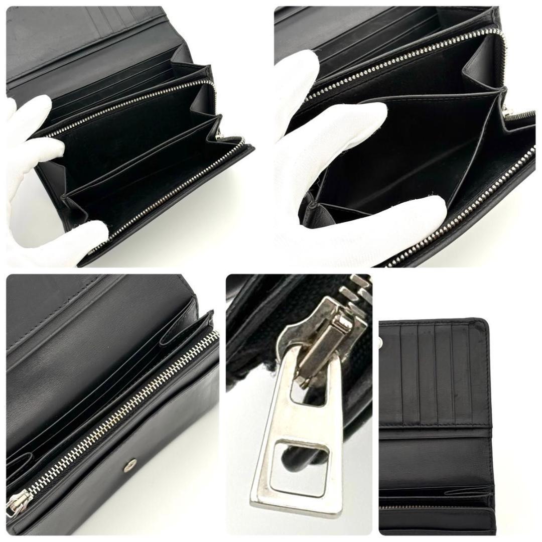 ロエベ 折財布 アナグラム ミディアム ウォレット 黒 ブラック 2322