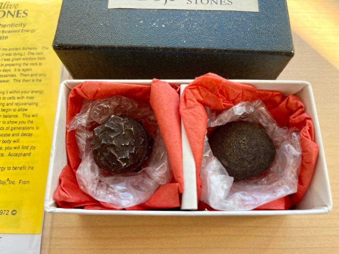 ボージーストーン Boji stone 箱・証明書・日本語解説用紙つき