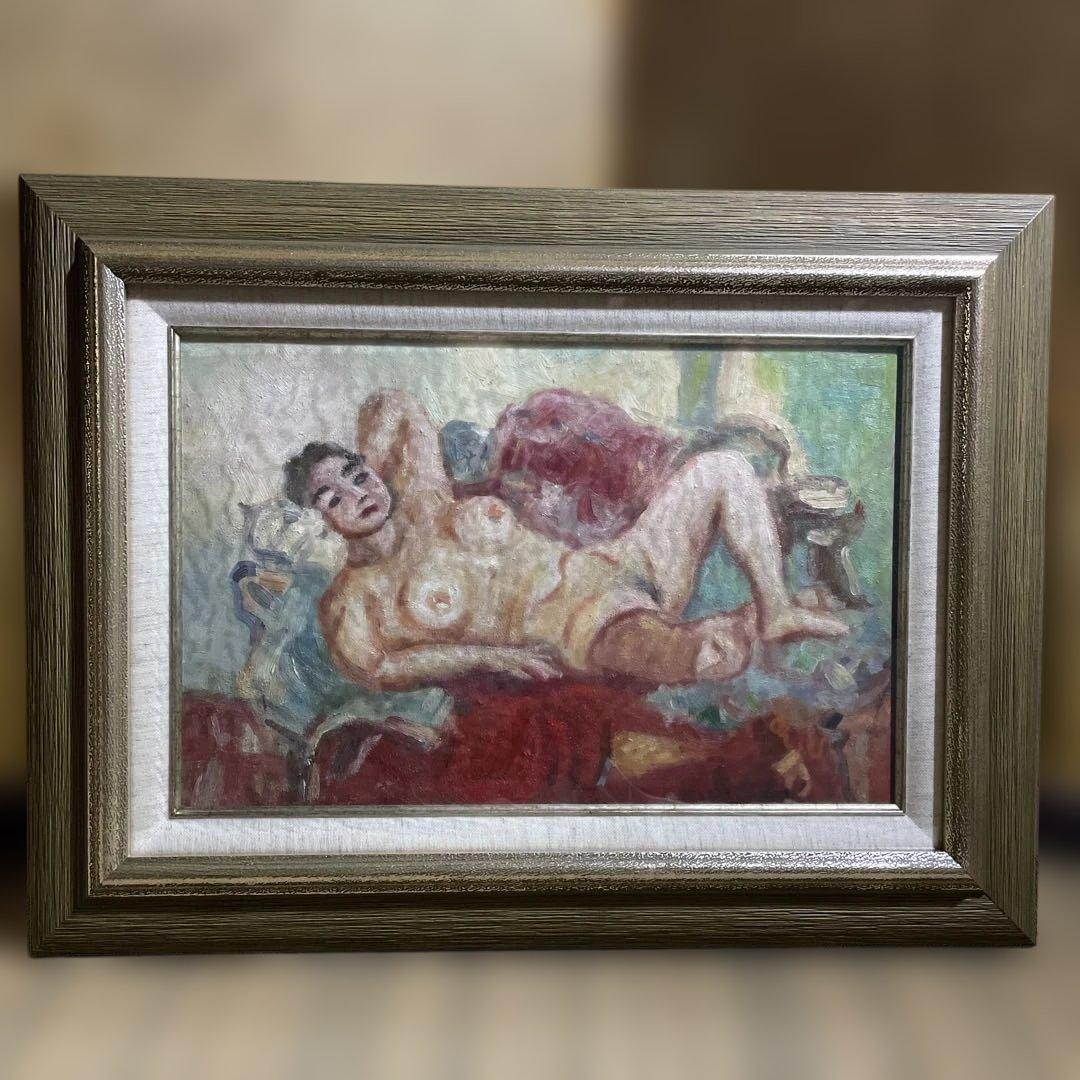 梅原龍三郎　裸婦　肉筆