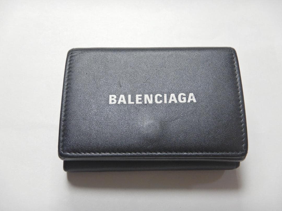 h*☻様 BALENCIAGA バレンシアガ 三つ折り財布 594312 ブラッ
