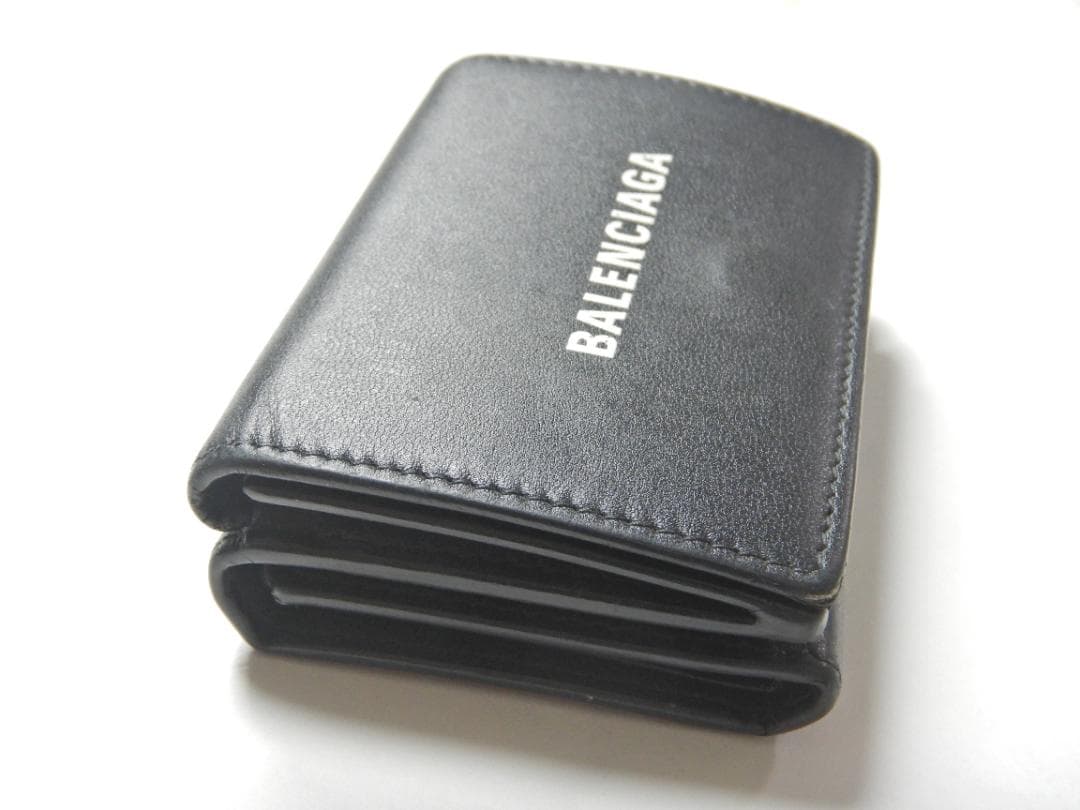 h*☻様 BALENCIAGA バレンシアガ 三つ折り財布 594312 ブラッ