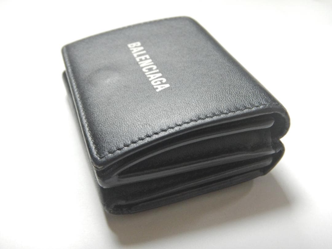 h*☻様 BALENCIAGA バレンシアガ 三つ折り財布 594312 ブラッ