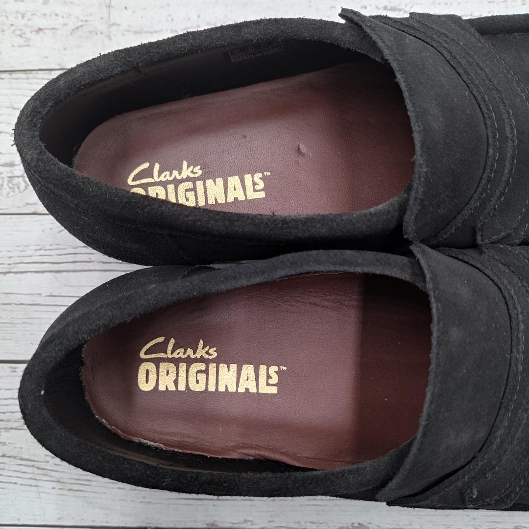 未使用級　Clarks　クラークス　27.5　ワラビー ローファー　黒
