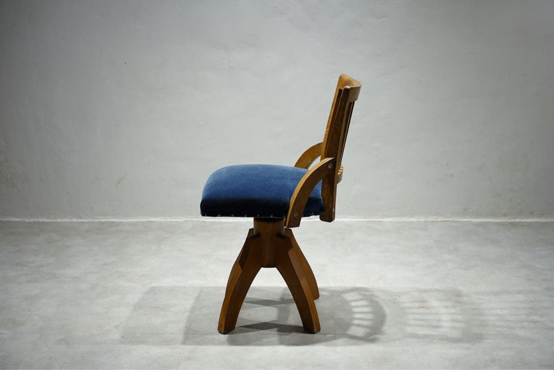 ドクターチェア　回転椅子　張替済み　大正時代