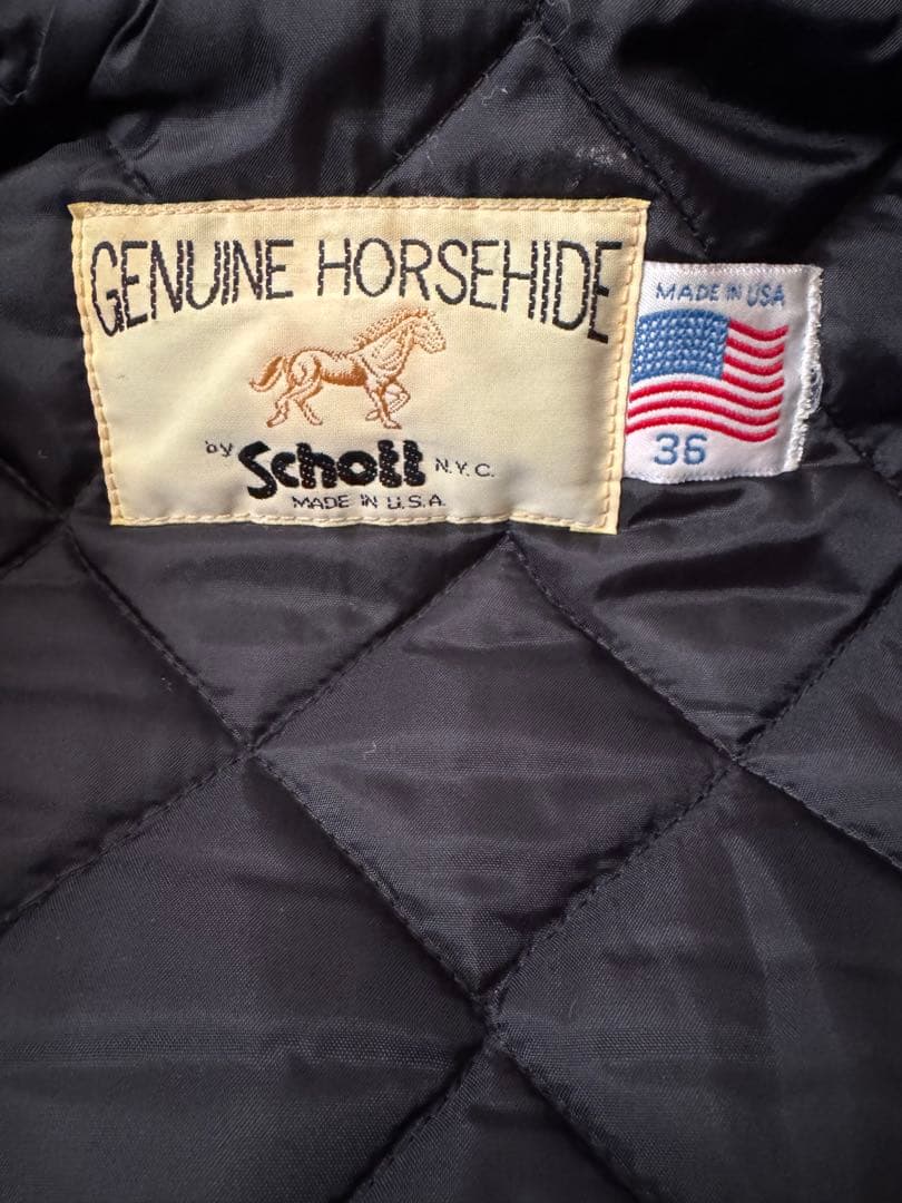 Schott NYC ホースハイド レザージャケット 36