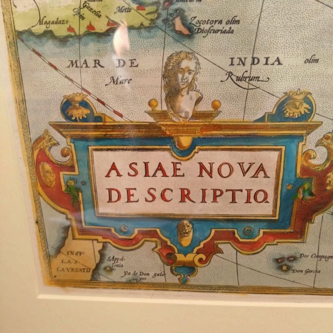 《値下げOK》ジョナサン・ポッター社 オルテリウス「アジア図」希少品 額装