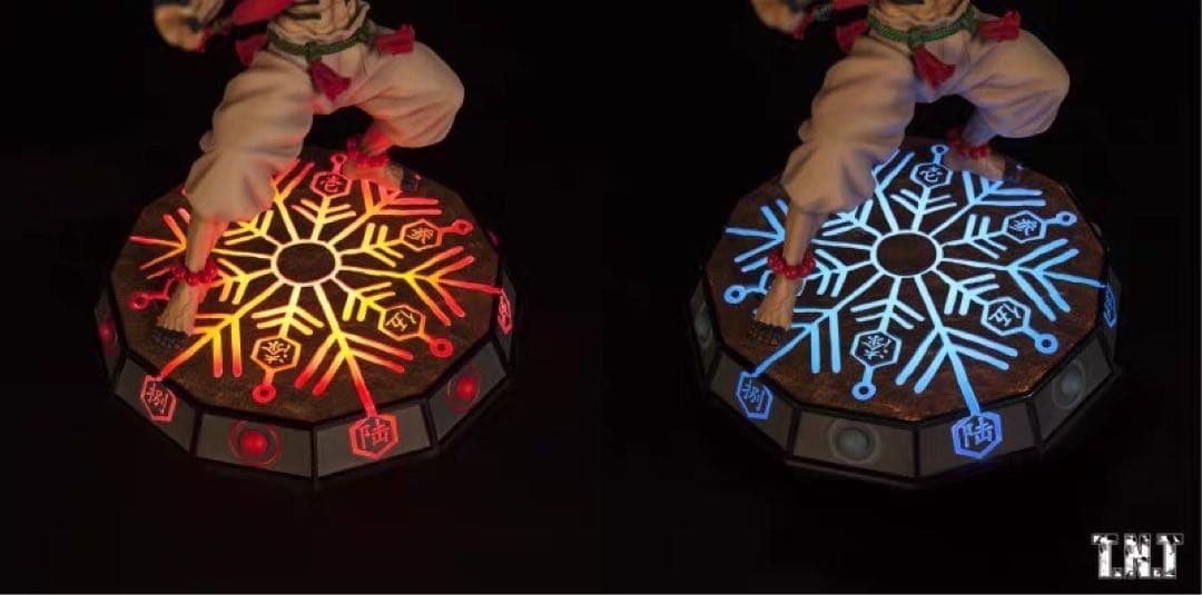 鬼滅の刃 猗窩座 あかざ フィギュア ガレージキット 赤色