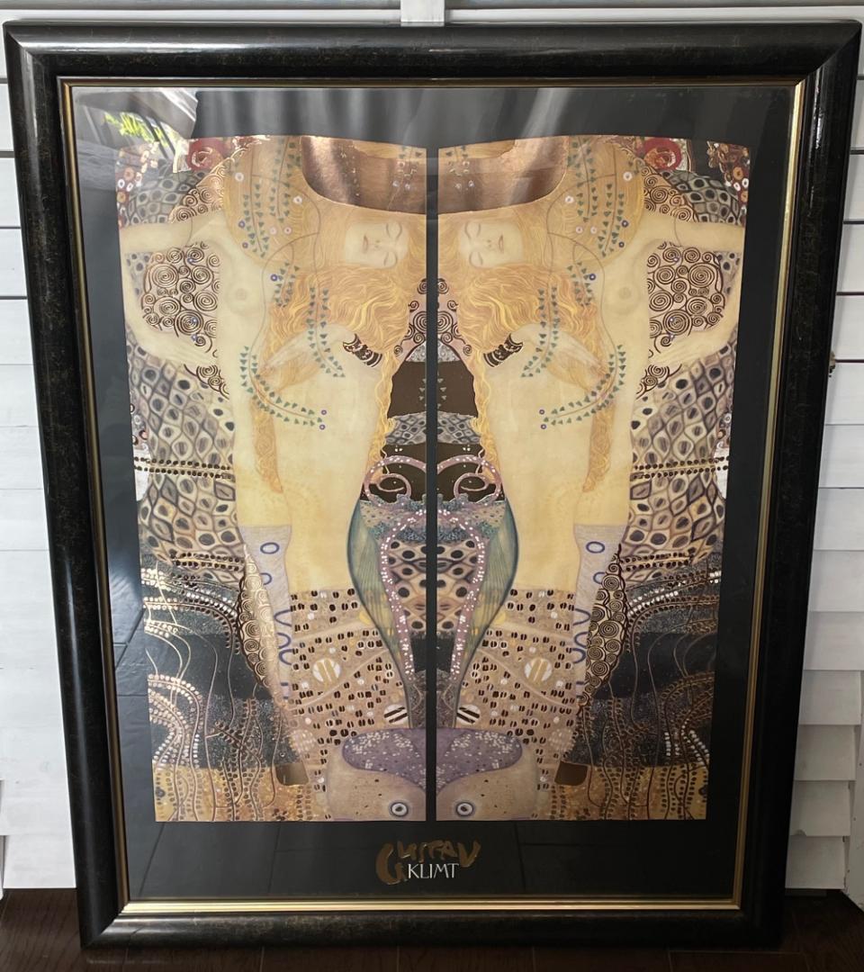 KLIMT クリムト 水蛇 大型 額装品 ポスター