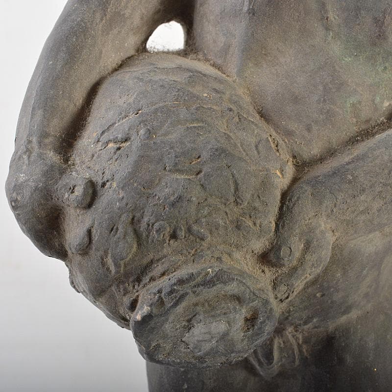 ブロンズ像　少年像　人物像　置物　高さ約43cm　重さ約3kg　M　R7251