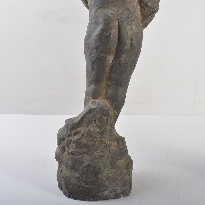 ブロンズ像　少年像　人物像　置物　高さ約43cm　重さ約3kg　M　R7251