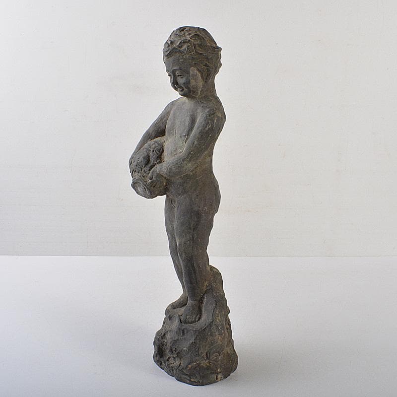 ブロンズ像　少年像　人物像　置物　高さ約43cm　重さ約3kg　M　R7251