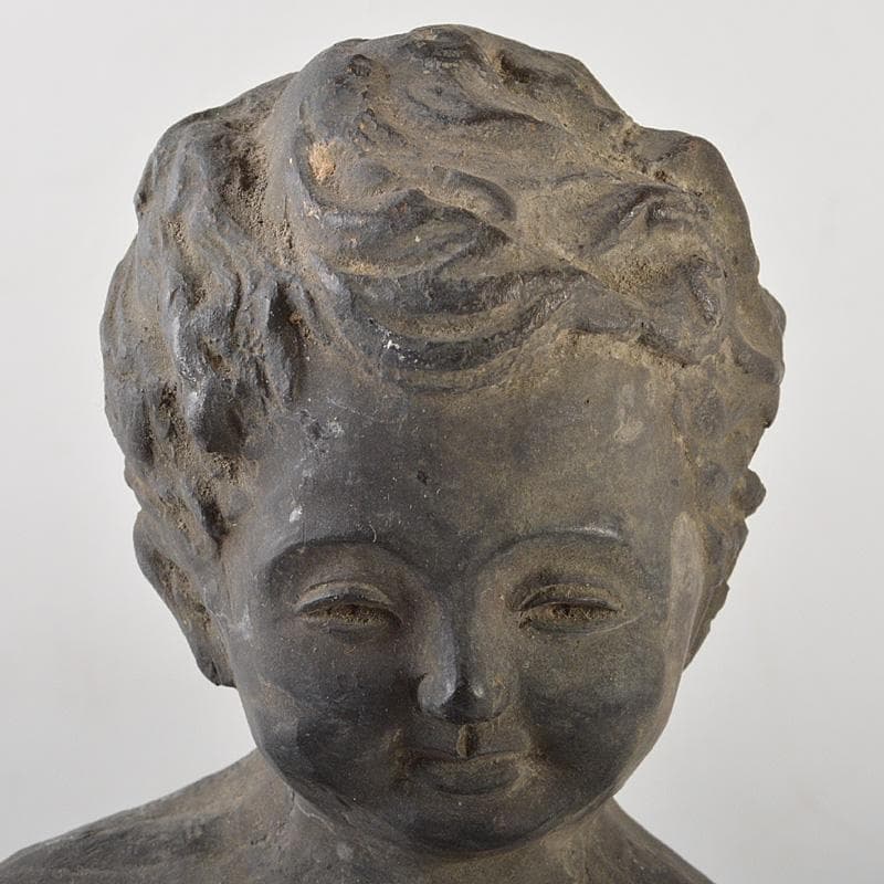 ブロンズ像　少年像　人物像　置物　高さ約43cm　重さ約3kg　M　R7251