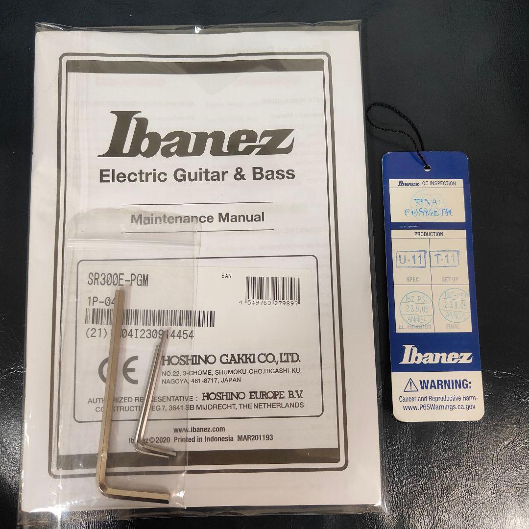 美品 Ibanez/アイバニーズ 4弦 エレキベース SR300E-PGM