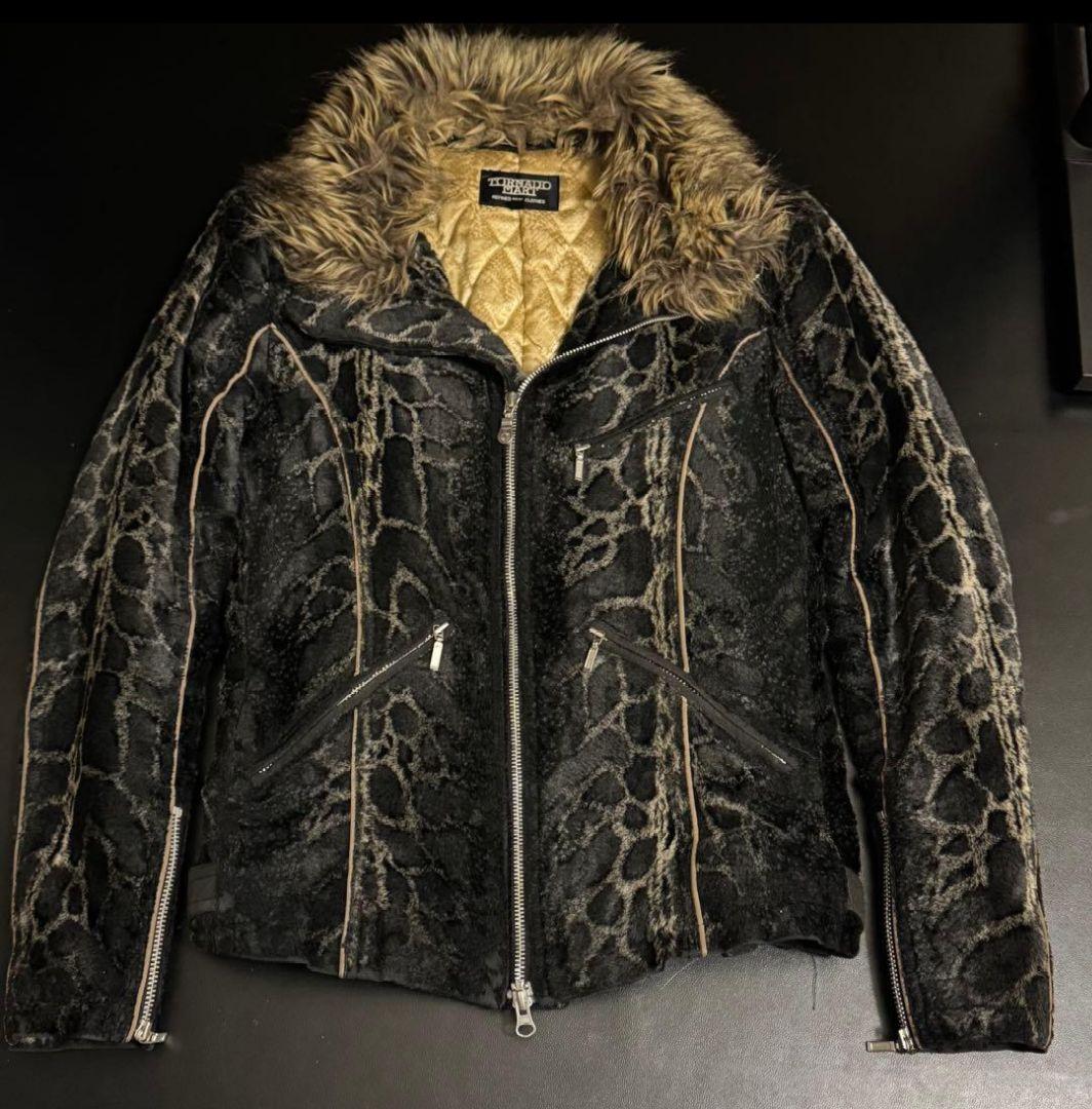 トルネードマート Micro-Velvet Leopard Fur Jacket