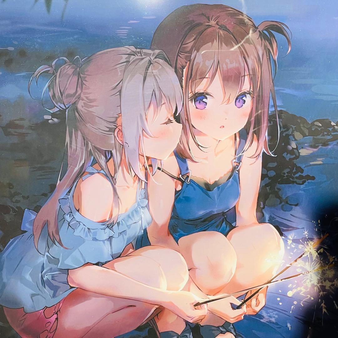 Anmi 「真夏の夜の花火」 アールビバン 版画 ミクスドメディア