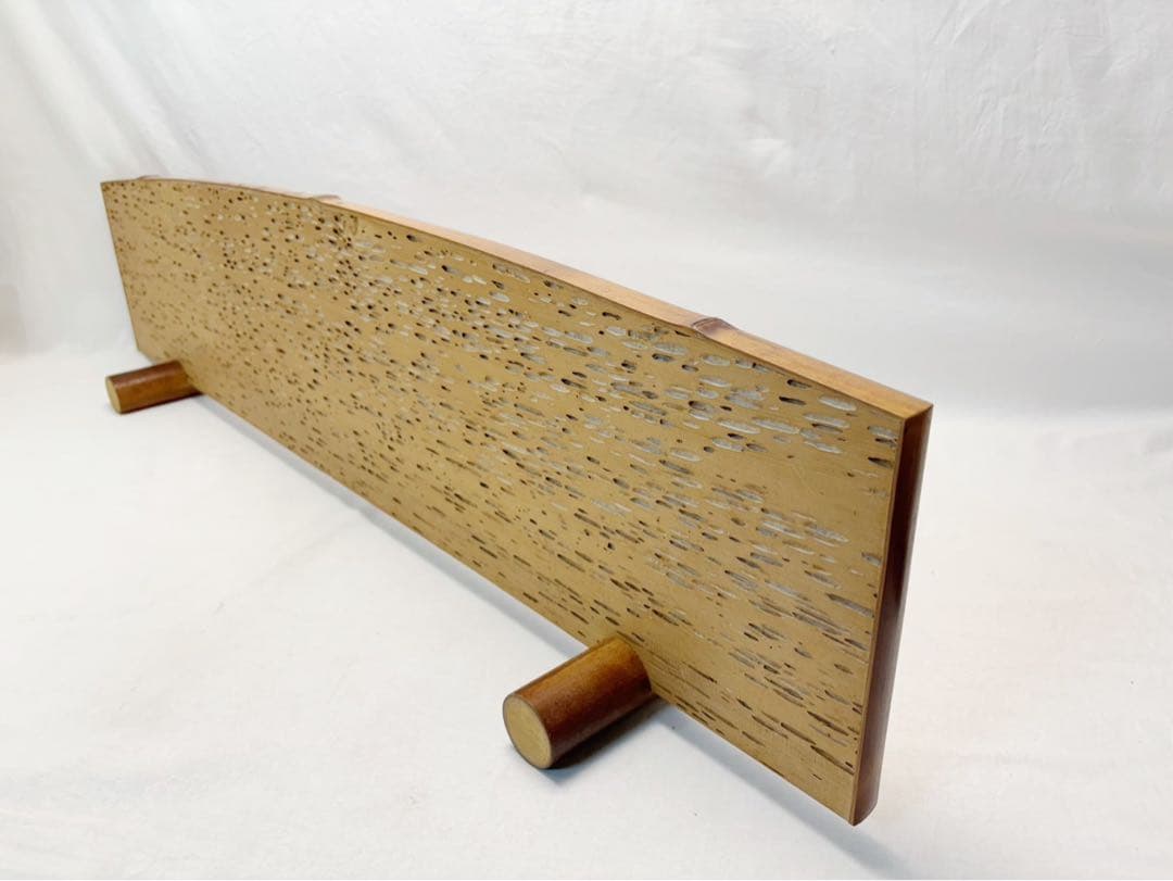 ほぼ未使用 茶道具 指物師 小林一斉作 虫喰 皆界 刻印 茶室道具 間仕仕切 箱