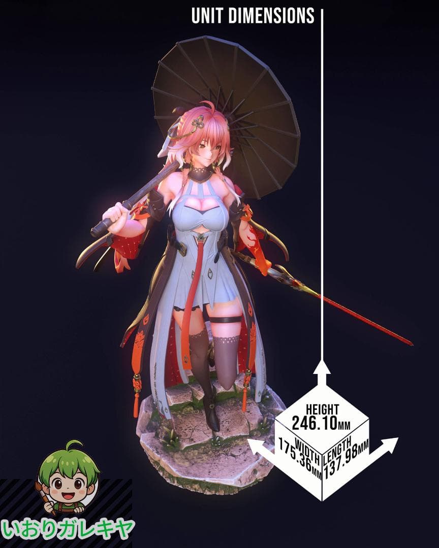 1/8　未塗装 未組立　フィギュア　ガレージキット　【 長離 チョウリ 鳴潮 】