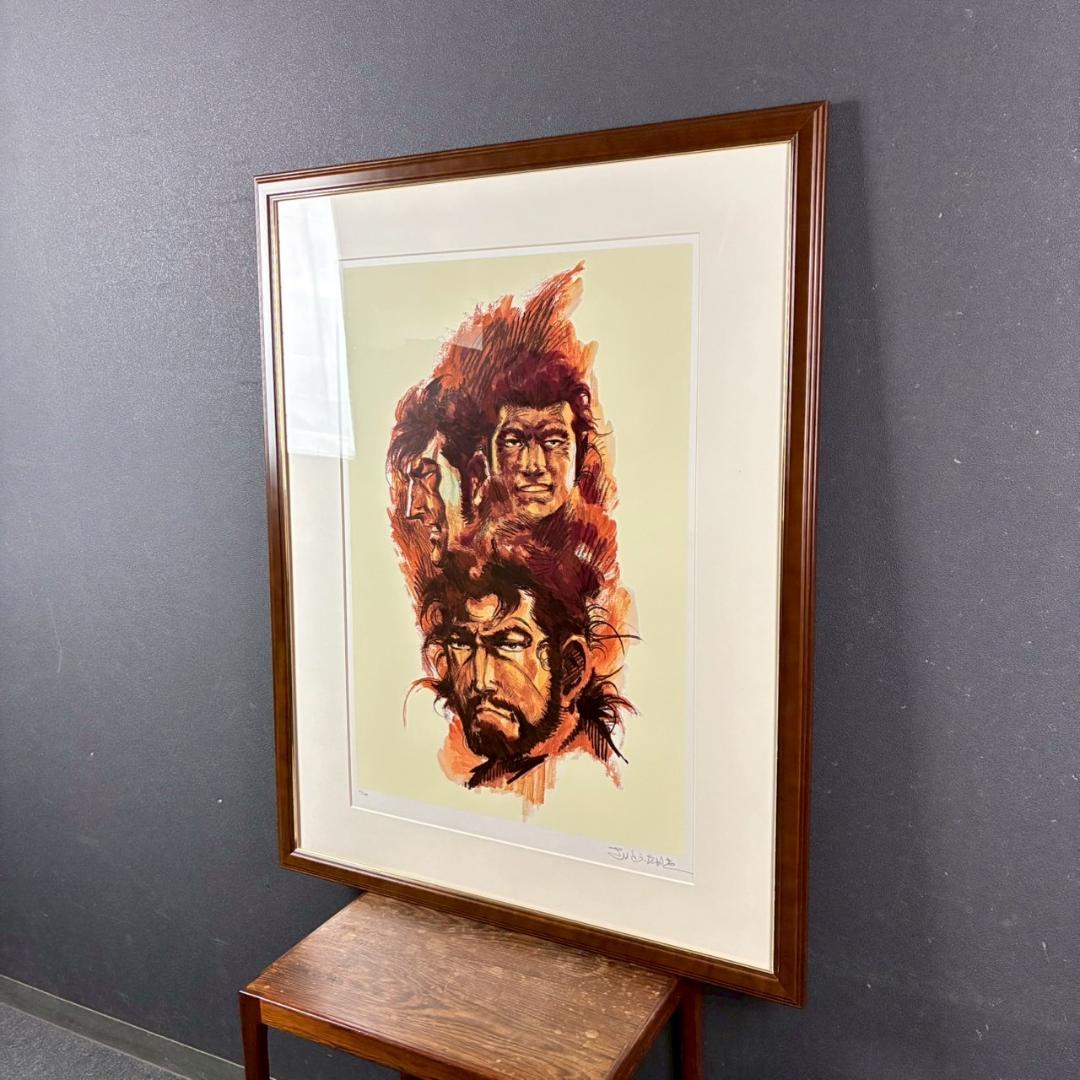 美品 さいとうたかを「影狩り三匹」シルクスクリーン 直筆サイン入 ゴルゴ13