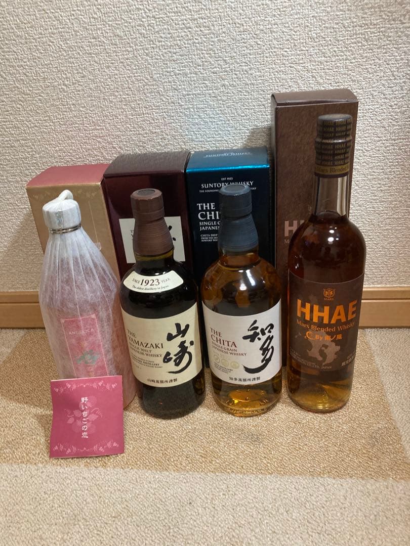 ウイスキー山崎　知多　HHAE 野いちごの恋　計4本セット