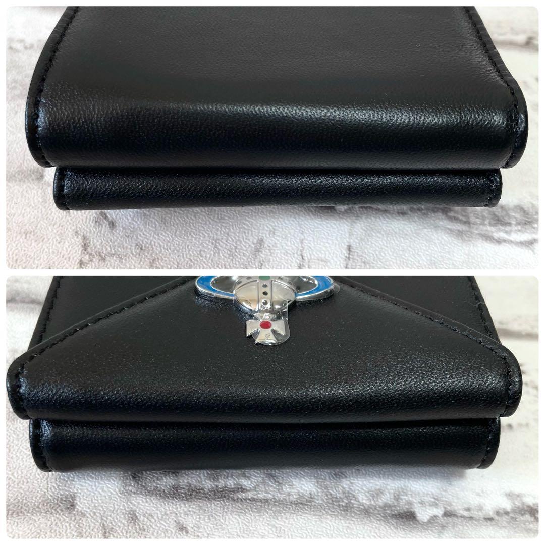 未使用保管品✨ヴィヴィアンウエストウッド　3つ折り財布　EMMA　黒