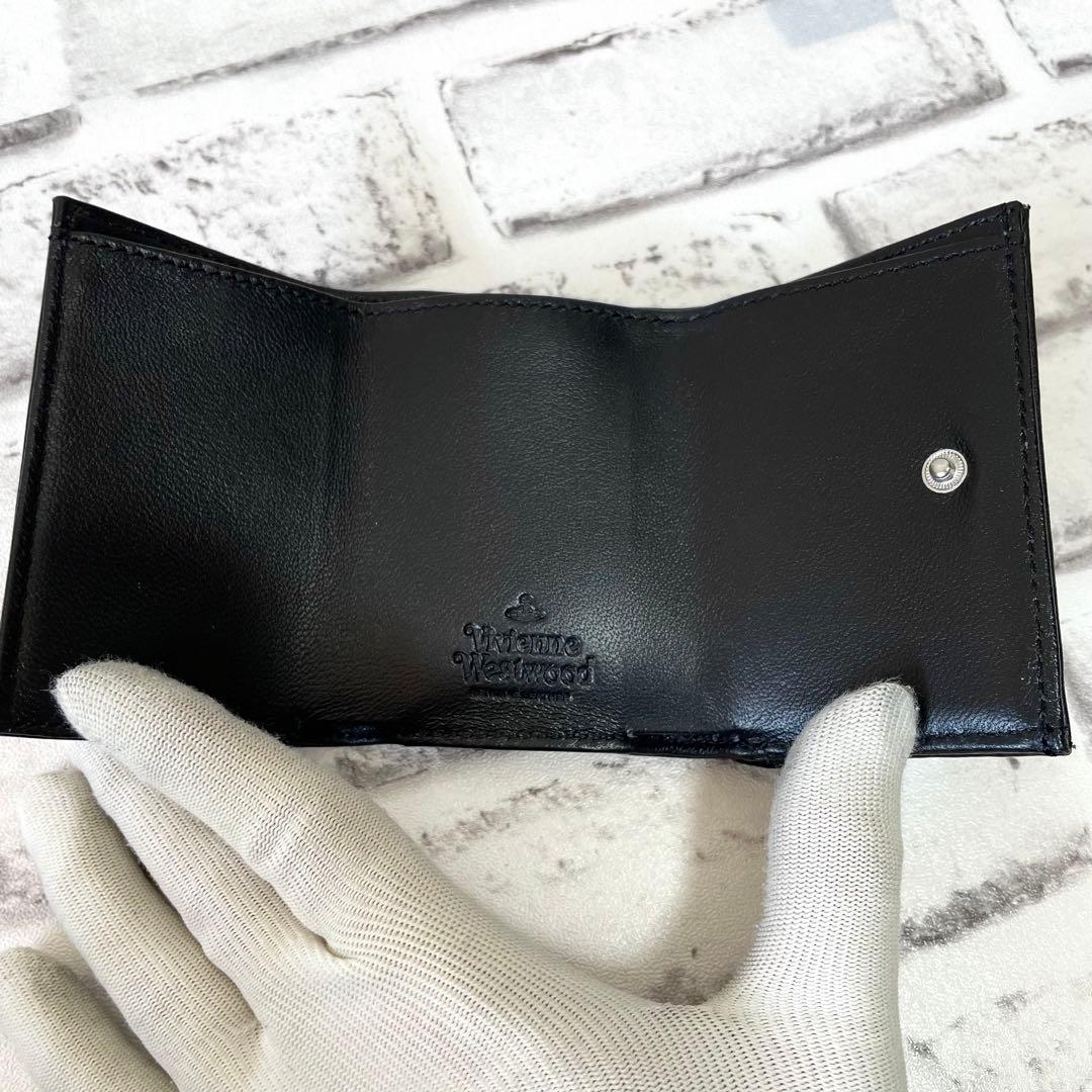 未使用保管品✨ヴィヴィアンウエストウッド　3つ折り財布　EMMA　黒