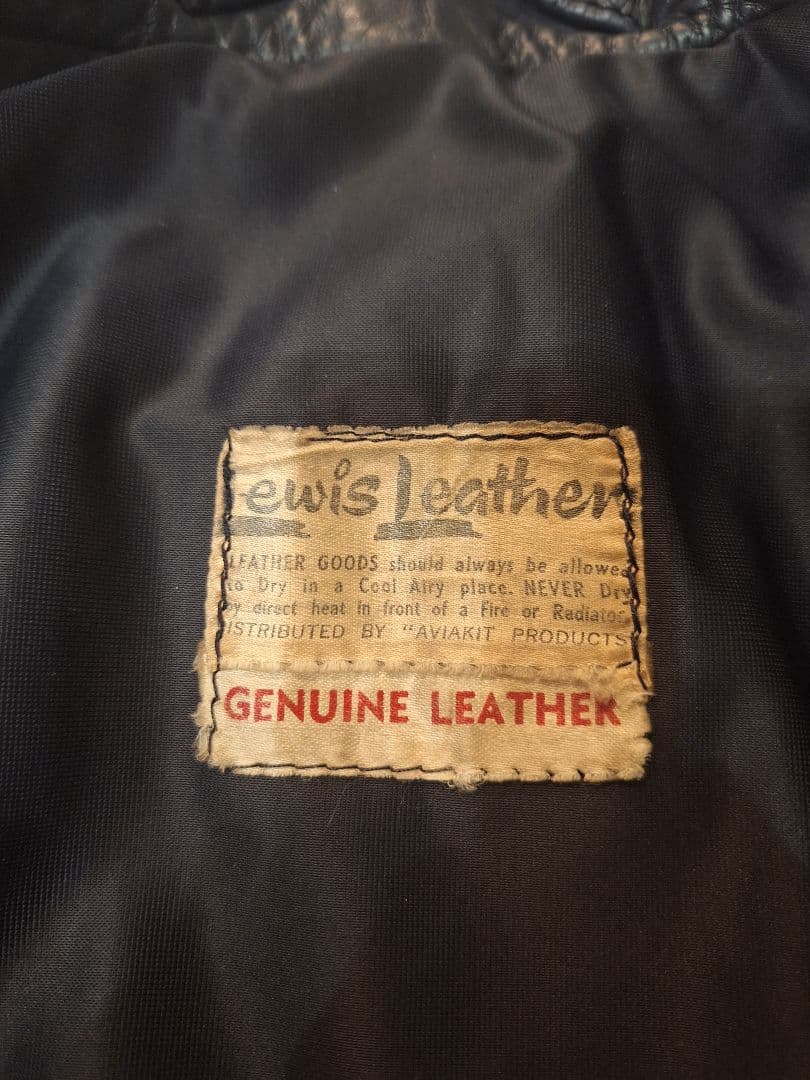 銀*花様 ルイスレザー ヨーロッパ ネイビー ダブル ビンテージ 70S ライダ