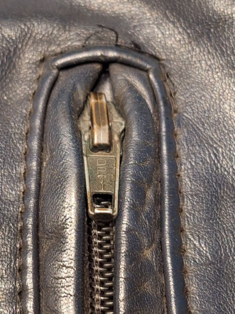 銀*花様 ルイスレザー ヨーロッパ ネイビー ダブル ビンテージ 70S ライダ