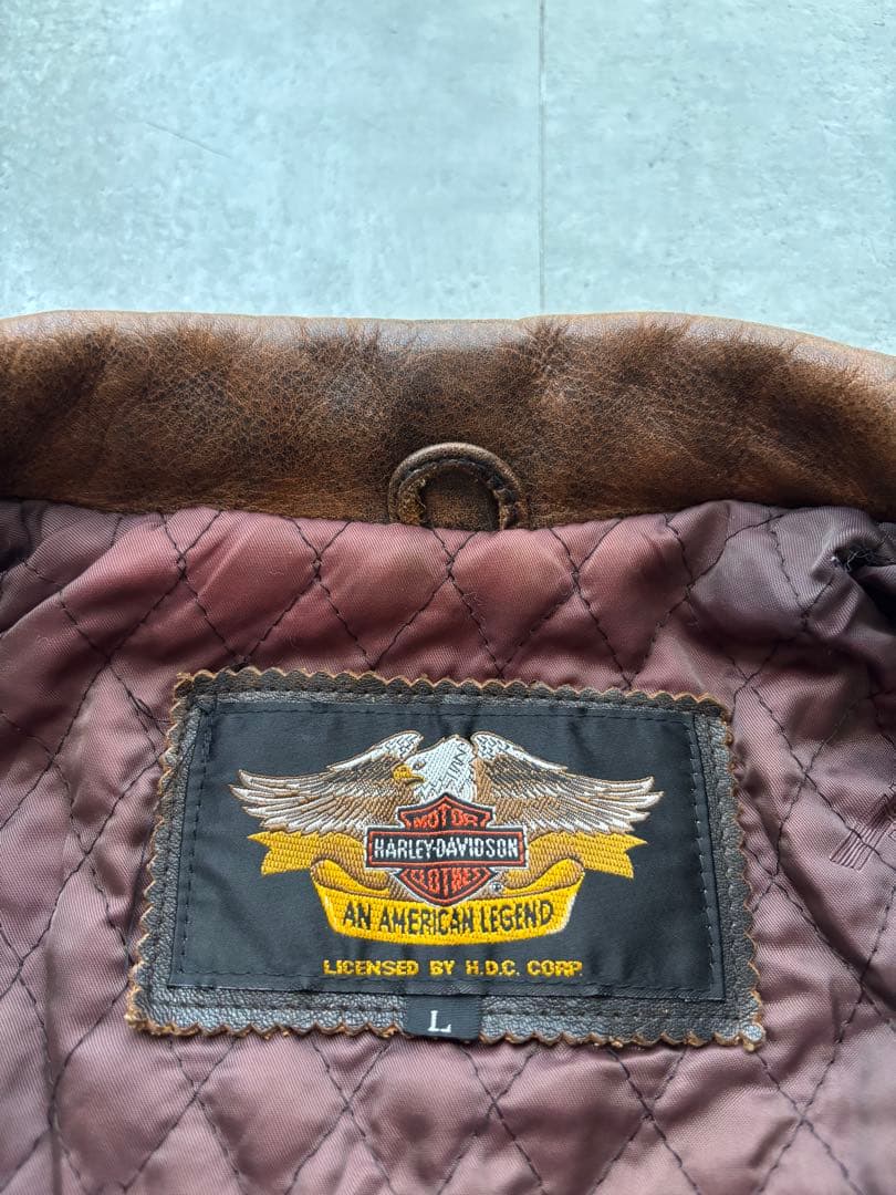 ハーレーダビッドソン　シングルライダースジャケット　Lサイズ　雰囲気◎